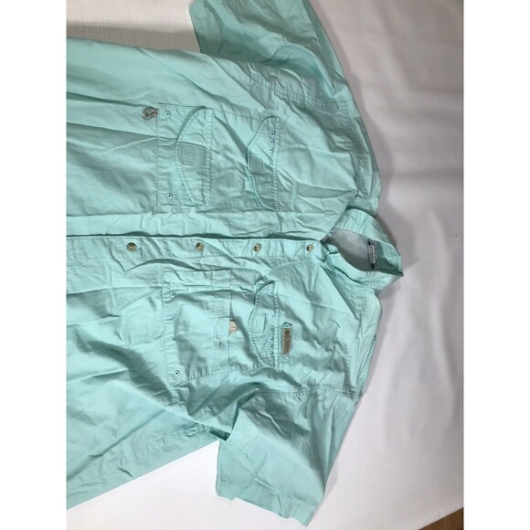 Columbia PFG Shirt Men's Xl Light Blue Button Down Long Sleeve Fishing Gear - Picture 3 of 9
